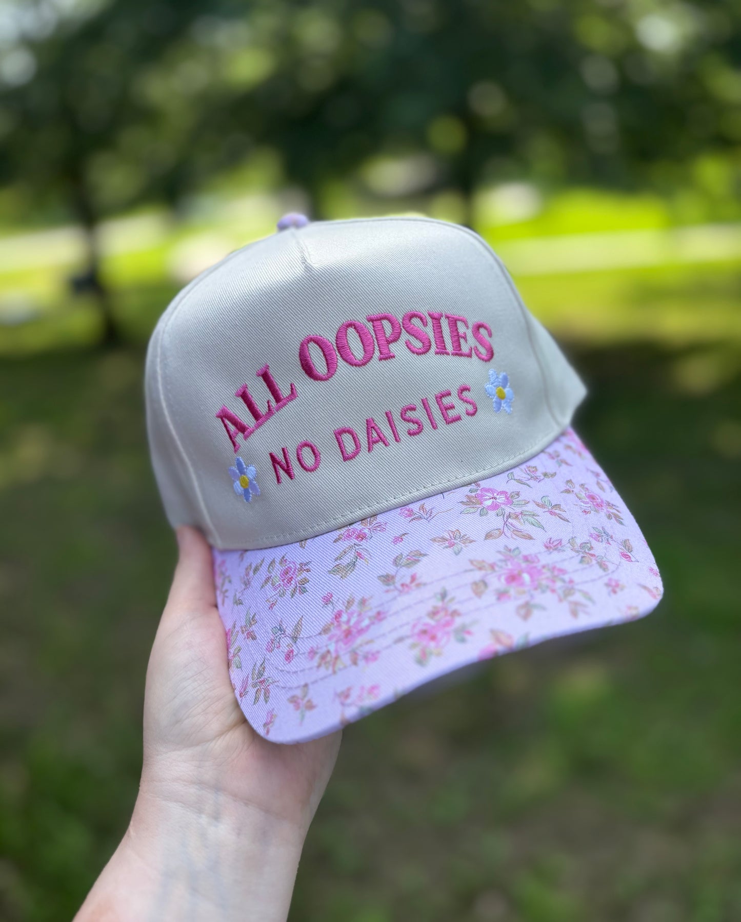 All Oopsies, No Daisies Embroidered Hat